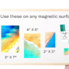 ocean scenes with inspirational quote magnets on board