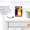 Dog photo with quote magnetic print on desk