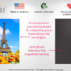 Eiffel Tower with flowers magnetic print