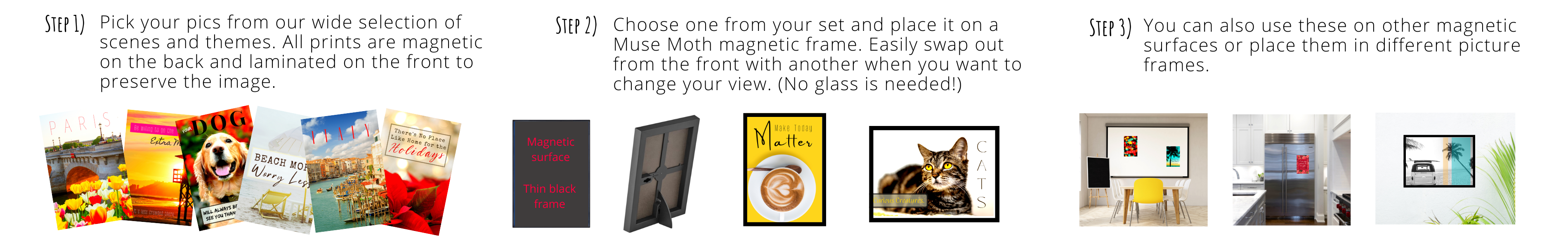 How to use Muse Moth magnetic prints