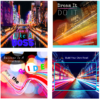 city scenes with success quotes magnetic prints