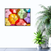 colorful opened umbrellas picture hanging on wall