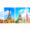 Eiffel Tower with Flowers magnets