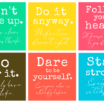 Inspirational / motivational / success quotes with earth element colors magnetic prints