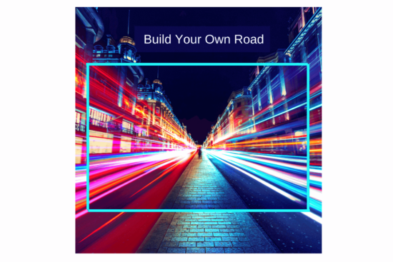 Build your own road quote with night city view print