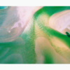 Green ocean with beach from above creating an abstract view wall print