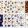Halloween paper pack backgrounds 1-6