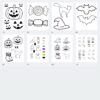 Halloween outlines used for crafting: collaging, junk journals, glue books etc