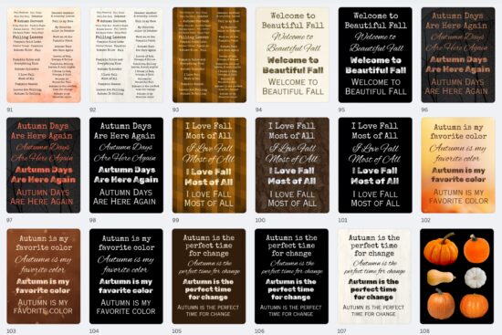 Fall quotes and pumpkins