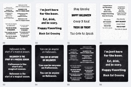 Halloween paper pack quotes and phrases