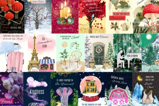 Inspirational Quotes Mega Paper Pack, Digital Download for Crafting, 8.5" X 11"