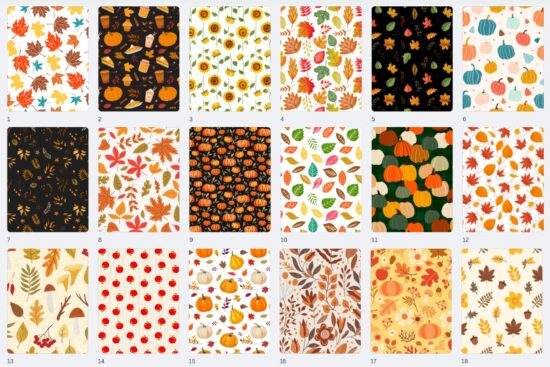 Fall-themed backgrounds