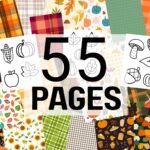 55 Pages of Fall-Themed Paper Backgrounds and Outlines