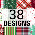 38 Christmas patterns digital paper pack