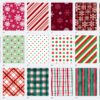 Designs from the 38 Christmas patterns digital paper pack